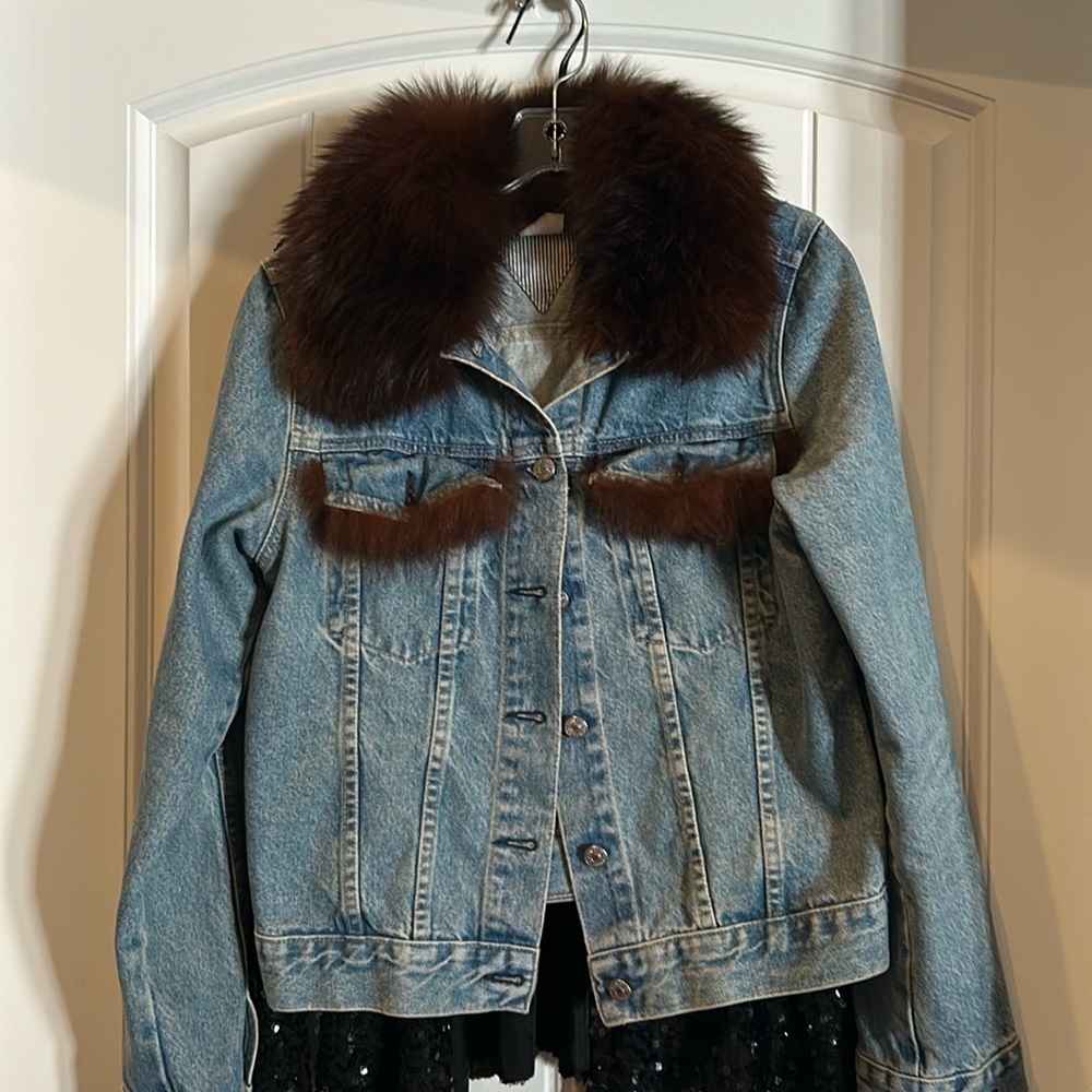 Tommy Hilfiger Jean Jacket with mink